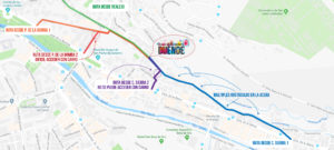 diferentes rutas de acceso a la escuela